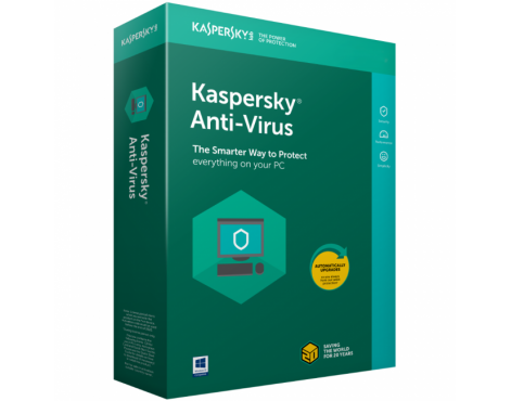 Kaspersky Antivirus, New electronic licence, 1 year(s), License quantity 1 user(s)